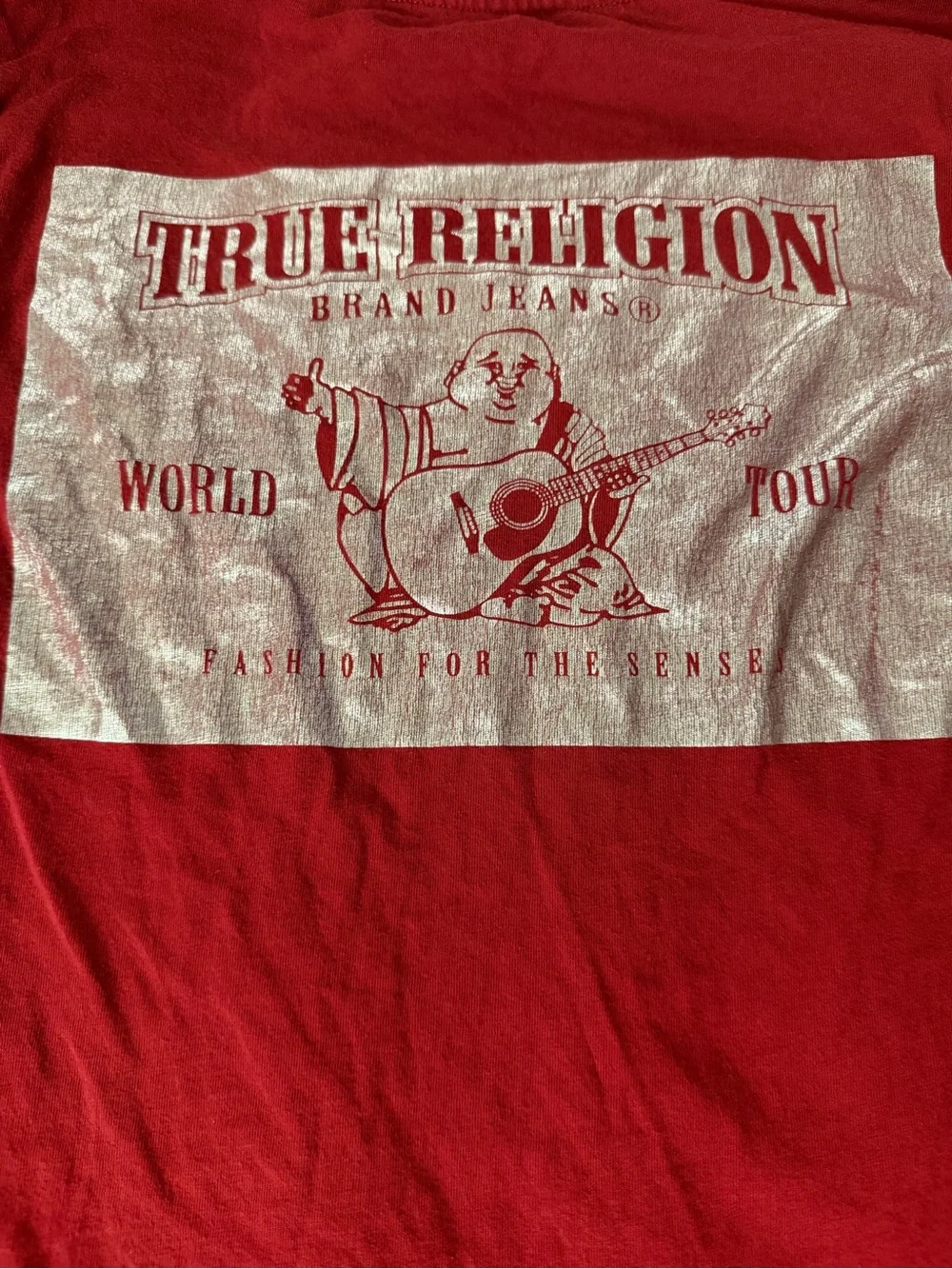 True Religion Kids Red Long Sleeve Buddha Graphic Tee Small / 8